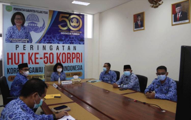 Bupati Pulang Pisau Ikuti Peringatan HUT KORPRI dengan Presiden