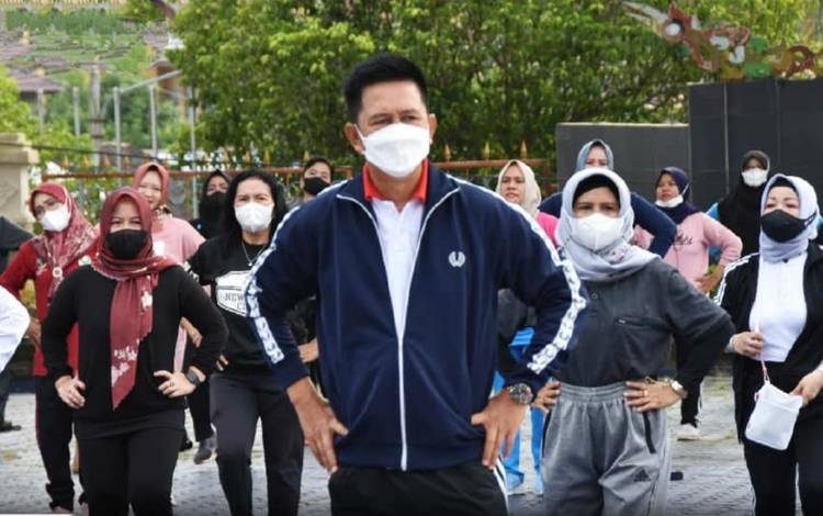 Peringati HUT DWP ke 22, Pemkab Barito Utara Gelar Senam Bersama dan Pemeriksaan Kesehatan Gratis