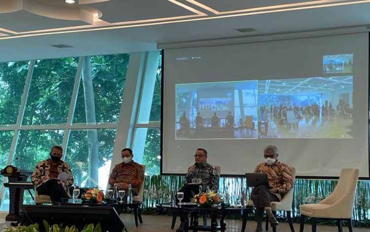 Media gathering dengan para eselon I Kementerian Luar Negeri RI di Jakarta, Senin (6/12/2021)