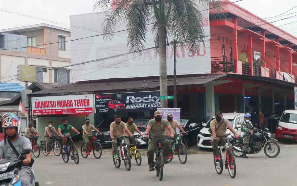 Jajaran Kodim Muara Teweh Gowes untuk Jaga Kebugaran di Masa Pandemi Covid-19