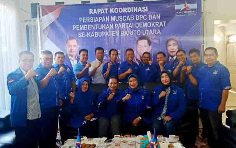 DPC Partai Demokrat Barito Utara menggelar rapat koordinasi persiapan Musyawarah Cabang dan Pembentukan Partai Demokrat