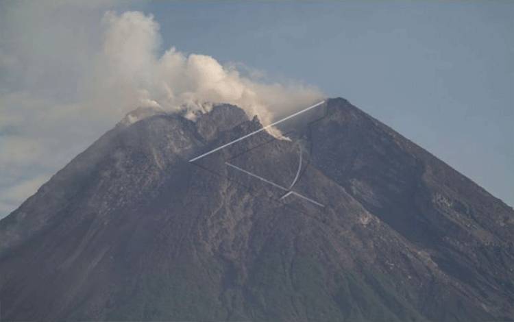 Volume Kubah Lava di Tengah Kawah Merapi Capai Tiga Juta Meter Kubik