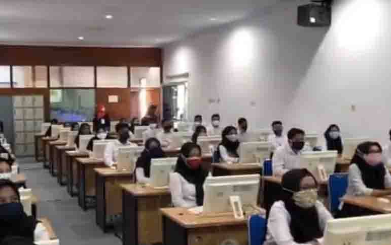 Peserta SKB CPNS 2021, saat mengikuti tes di Gedung CAT BKPP Kobar.