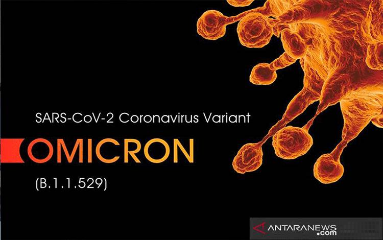 SARS-CoV-2 Coronavirus Variant Omicron. 3D rendering (Shutterstock)