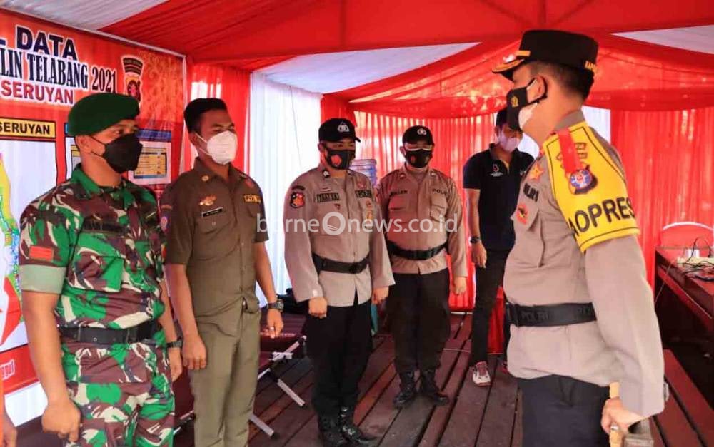 Kapolres Seruyan Sambangi Pos Pengamanan Operasi Lilin Telabang 2021
