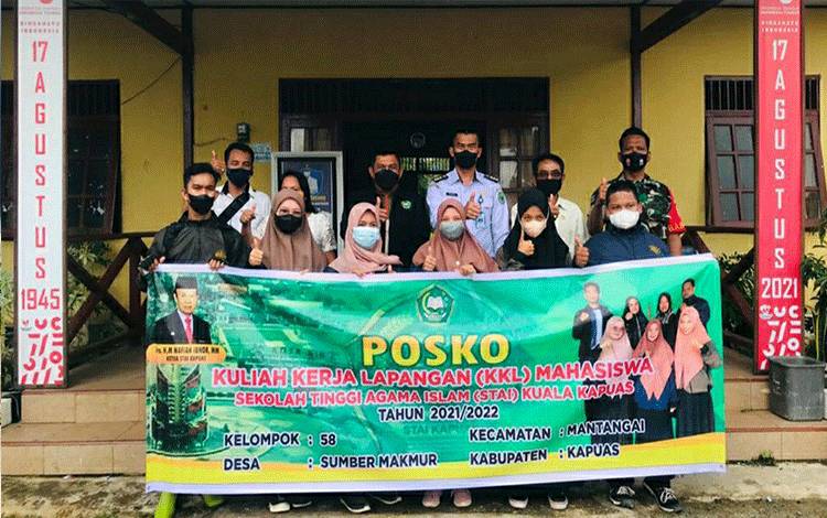 Mahasiswa STAI Kuala Kapuas KKL di 4 Desa Wilayah Mantangai, Ini Pesan Camat