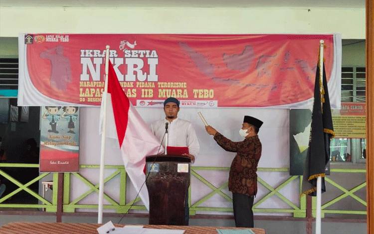 Narapidana Teroris di Jambi Melaksanakan Ikrar Setia NKRI