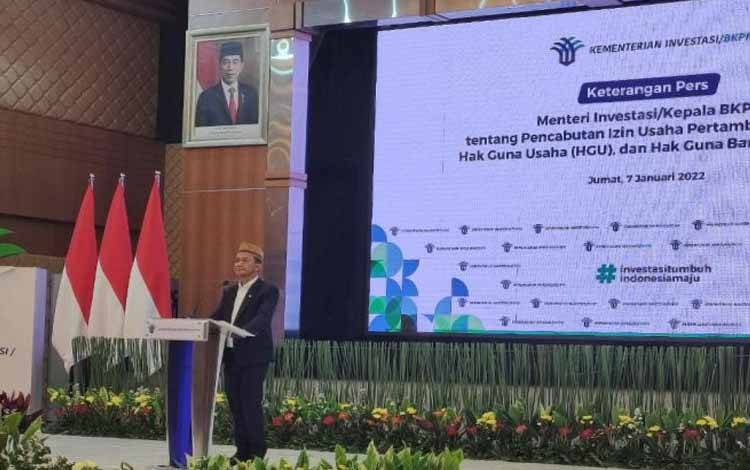 Bahlil: Pencabutan 2.078 Izin Pertambangan Tak Produktif Mulai 10 Januari 2022