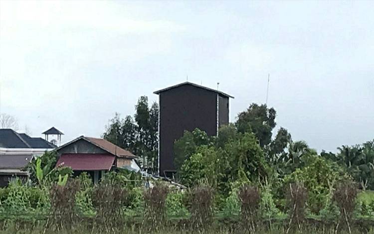 Bangunan sarang burung walet di Kuala Kapuas.