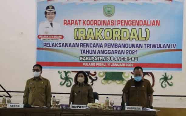Bupati Pulang Pisau Buka Rakordal Triwulan IV 2021, ini Pesannya