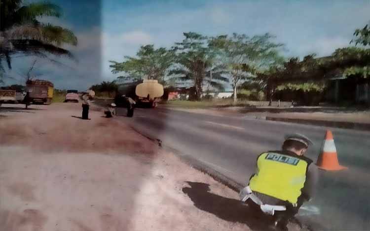 TKP lakalantas tersangka Wahyu Wijayanto alias Wahyu