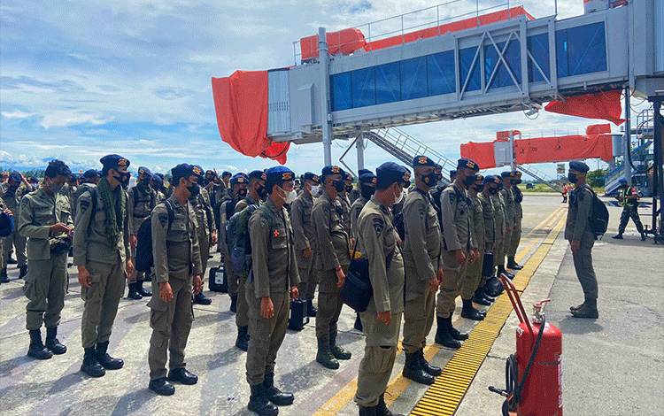 Satu Kompi Satbrimob Polda Kalteng Tiba di Papua