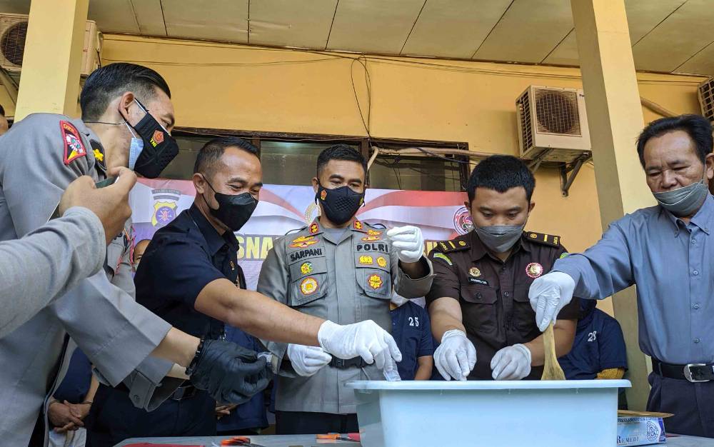 Polres Kotim Musnahkan Sabu Bernilai Rp 46 juta