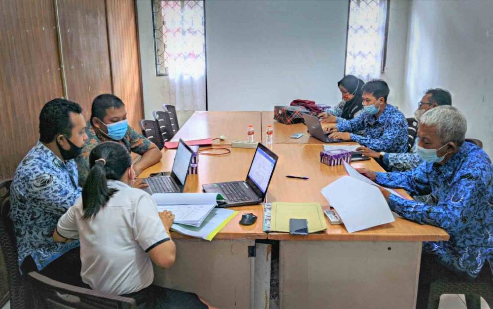 Bagian Organisasi Setda Kapuas Dampingi Kecamatan Siapkan Perjanjian Kinerja Tahun 2022