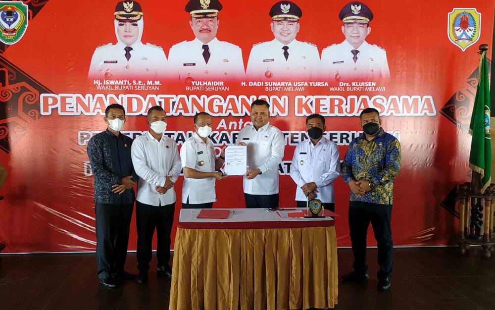 Kabupaten Seruyan dan Melawi Eratkan Sinergitas Bangun Kedua Daerah