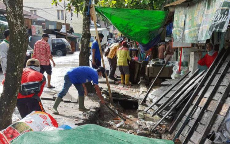 Pascabanjir, Drainase di Pasar Indra Sari Pangkalan Bun Dinormalisasi