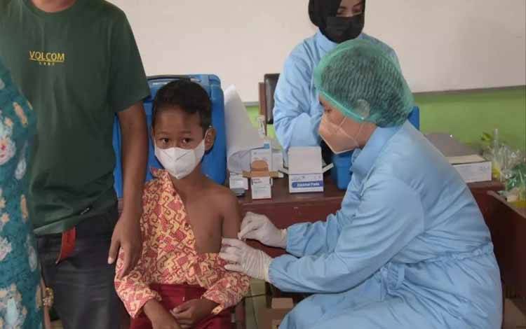 Ini Capaian Vaksinasi Anak di Palangka Raya