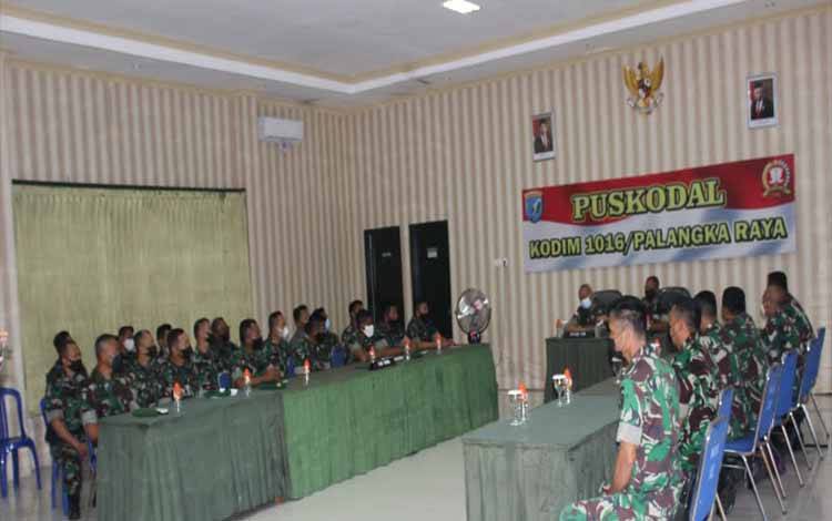 Dandim Palangka Raya Terima Kunjungan Wasrik Itdam XII Tanjungpura