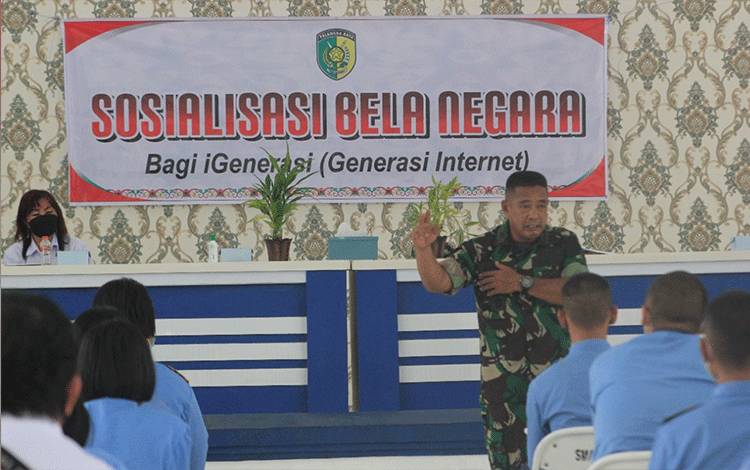 TNI dan Pemko Palangka Raya Sosialisasi Bela Negara di SMAN 5