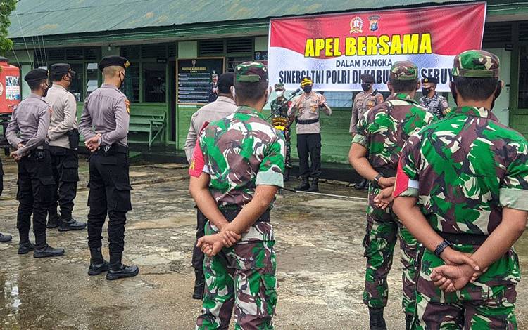 Kapolres Seruyan Pimpin Apel Sinergitas TNI-Polri