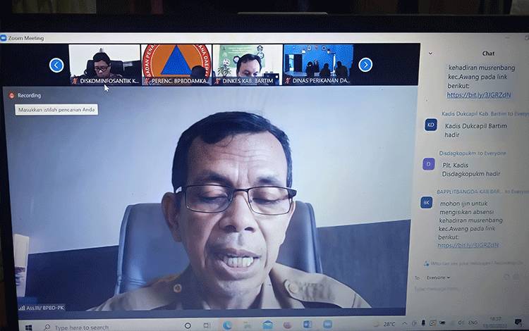 Asisten III Sekda Barito Timur Buka Musrenbang Kecamatan Awang