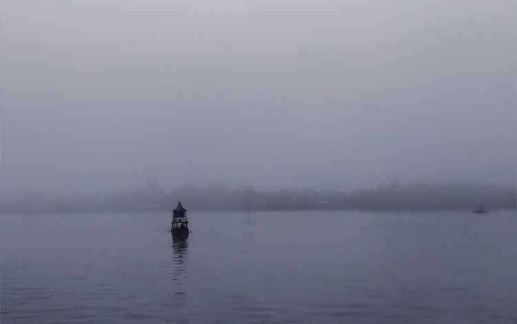 Sampit Diselimuti Kabut saat Pagi Hari