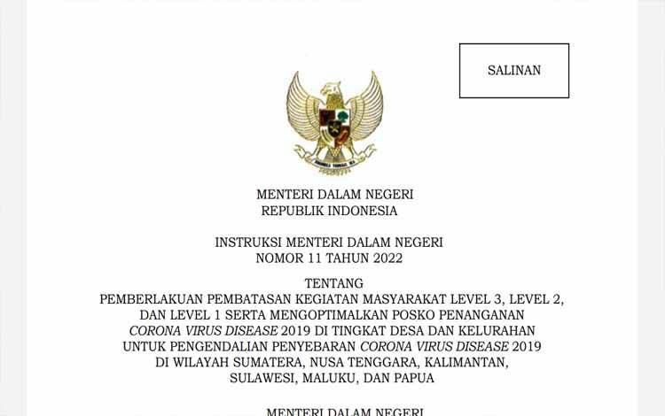 4 Wilayah di Kalteng Terapkan PPKM Level 3