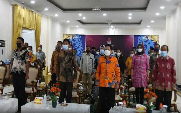 KPU dan Pemkab Barito Utara Ikuti Peluncuran Hari Pemungutan Suara Serentak 2024