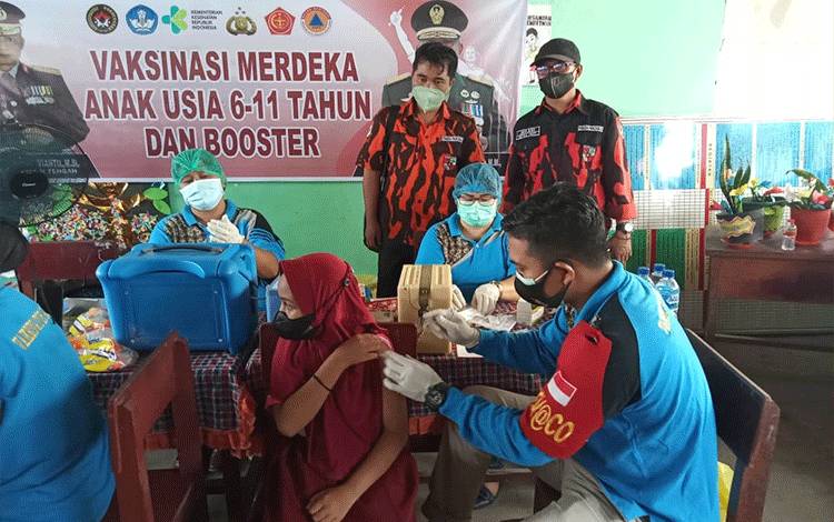 Batamad dan Pemuda Pancasila Barito Selatan Laksanakan Vaksinasi Massal