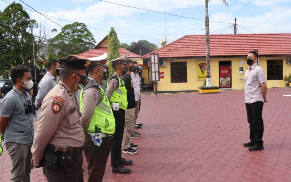 Kapolres Kobar Ingatkan Tim Yustisi Covid-19 Jangan Lengah