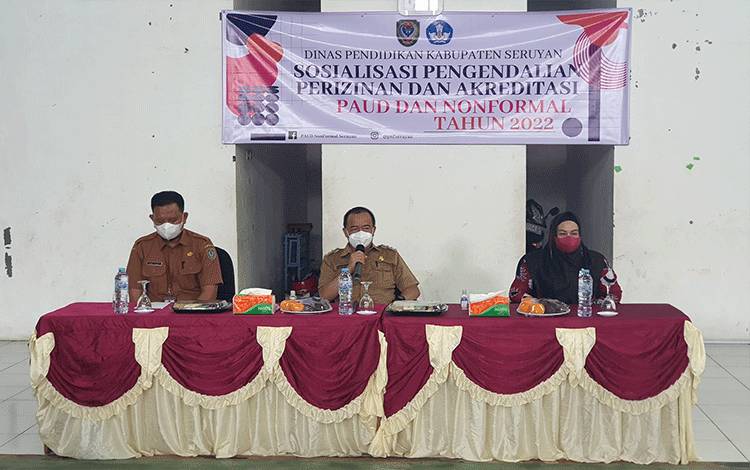 Bupati Seruyan Buka Sosialisasi Pengendalian Perizinan PAUD