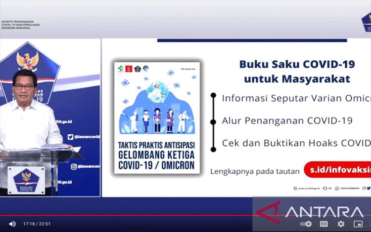 Koordinator Tim Pakar dan Juru Bicara Pemerintah untuk Penanganan COVID-19 Prof. Wiku Adisasmito. (ANTARA/ Anita Permata Dewi)