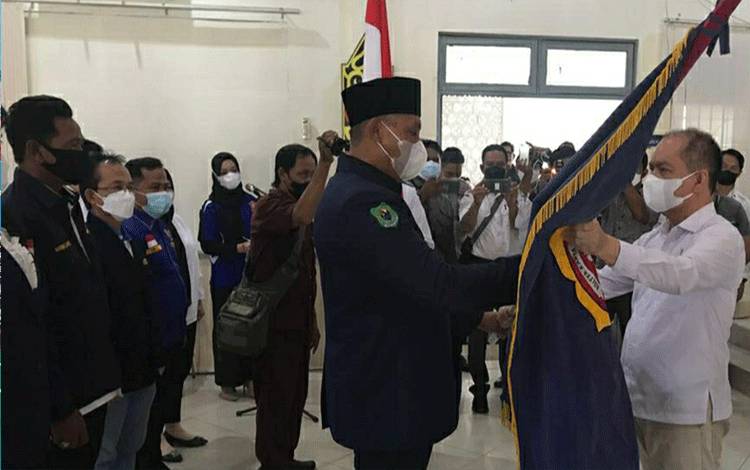 Suasana saat pelantikan pengurus Karang Taruna Kabupaten Kapuas masa bakti 2021 - 2026, bertempat di Aula Bappeda Kapuas, Rabu sore, 23 Februari 2022.