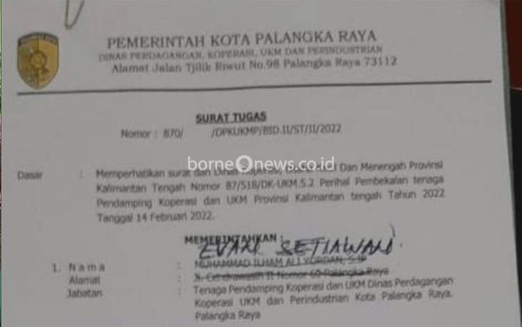 Disperindag Palangka Raya Dituding Pecat Pegawai Secara Sepihak