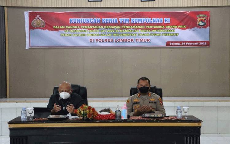 Tim Kopolnas saat melakukan kunjungan kerja di Polres Lombok Timur (ANTARA/Humas Polda NTB)