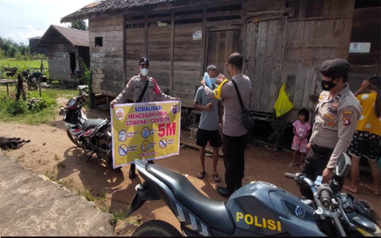 Polsek Marikit Katingan Ajak Masyarakat Patuhi Prokes