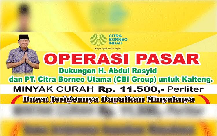 PT CBU Sediakan 26 Ton Minyak Goreng Murah di Palangka Raya, Harga Rp11.500 per Liter