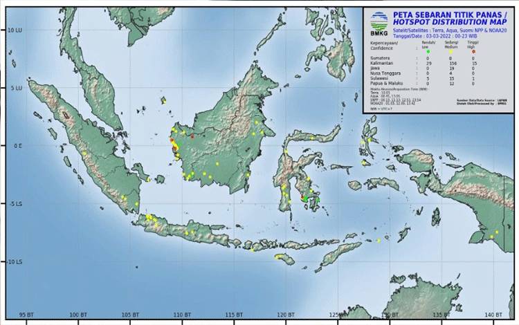 Lagi, Terpantau 1 Titik Panas di Kotim