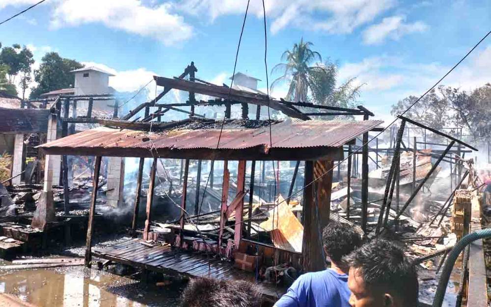 Kebakaran Hanguskan 3 Rumah dan 1 Gedung Walet di Barito Utara