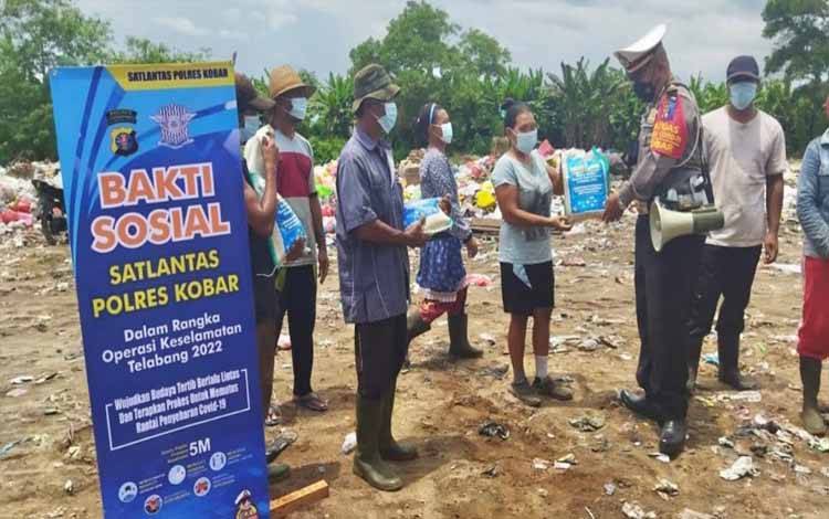 OPS Keselamatan Telabang 2022, Satlantas Polres Kobar Gelar Baksos