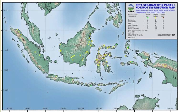 Lagi, Terdeteksi 3 Titik Panas di Kotim