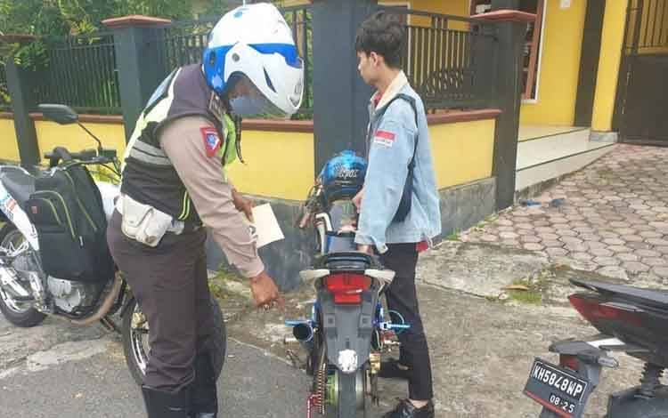 Satlantas Polres Kobar Terus Buru Kendaraan Pakai Knalpot Brong
