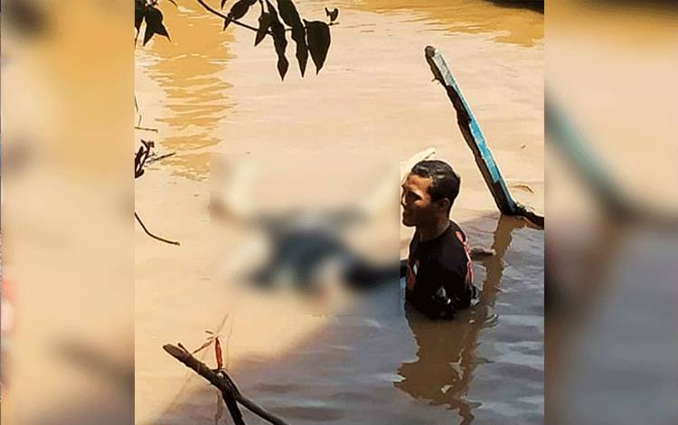 Identitas Belum Diketahui, Jasad Pria Mengapung di DAS Kahayan Sudah 3 - 5 Hari