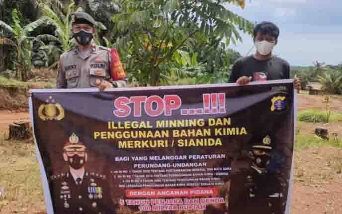 Polsek Arut Utara Terus Gaungkan Larangan Illegal Mining