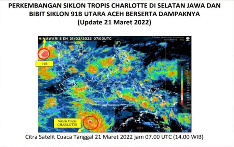 Siklon Tropis Charlotte Jauhi Indonesia Mayoritas Kota Berawan
