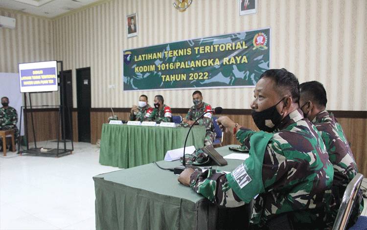 Kodim Palangka Raya Gelar Latihan Teknis Teritorial