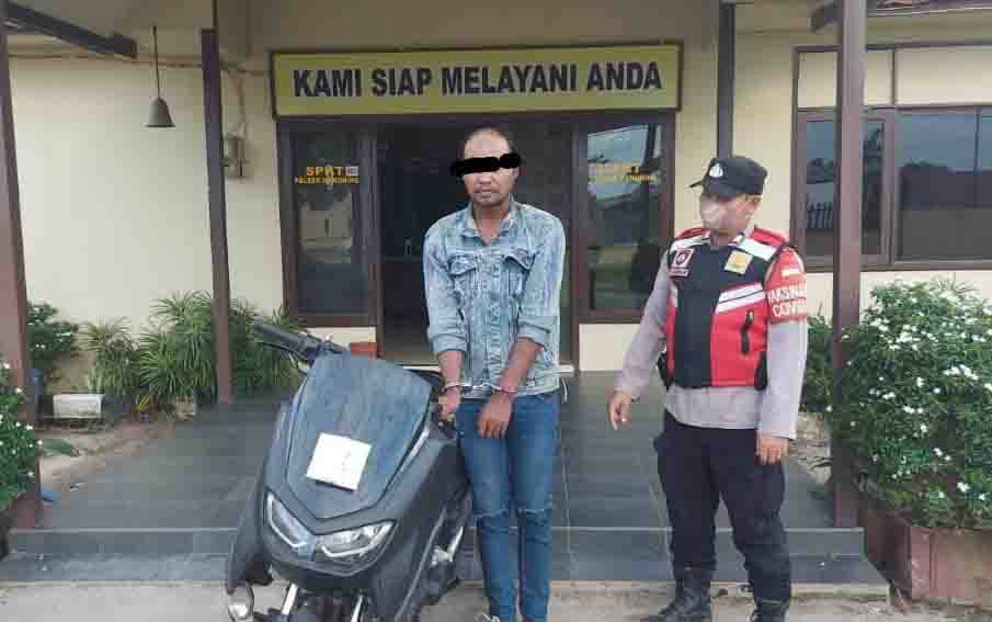 Polisi Tangkap Tersangka Penggelapan Sepeda Motor di Gunung Mas