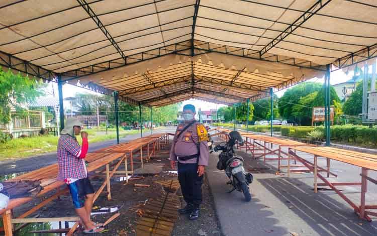 Pembangunan Pasar Ramadan di Kecamatan Pahandut Mulai Dikerjakan