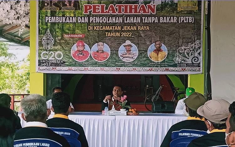 Pemko Palangka Raya Buka Pelatihan Pengolahan Lahan Tanpa Bakar