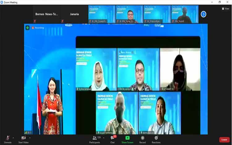 Diseminasi Ekonomi Kalimantan Tengah periode Februari 2022 yang diselenggarakan, Kamis 31 Maret 2022